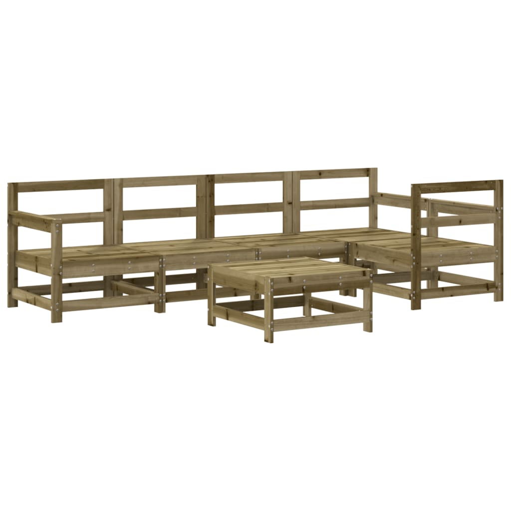 Garden Lounge Set | Natural Wood | Pine Wood, Plywood | Large | Modular