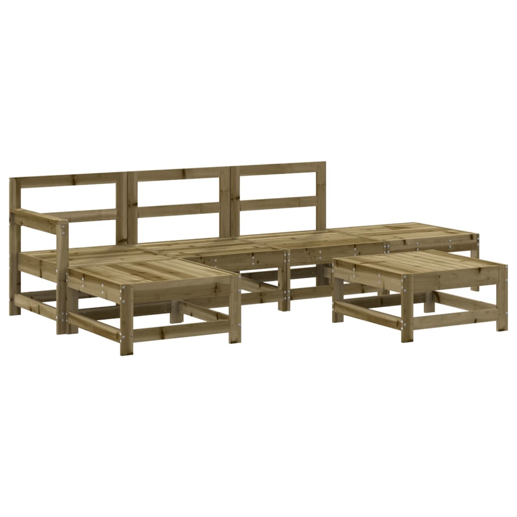 vidaXL 6 Piece Garden Lounge Set Impregnated Wood Pine