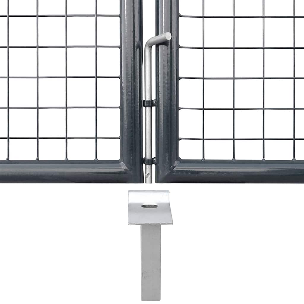Mesh Garden Gate Anthracite 300x125 cm Galvanised Steel