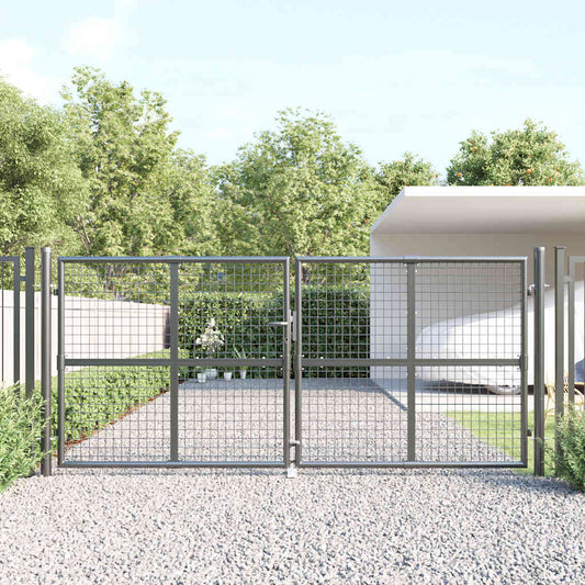 Mesh Garden Gate Anthracite 300x125 cm Galvanised Steel