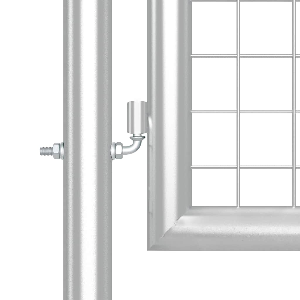 Mesh Garden Gate Silver 300x125 cm Galvanised Steel