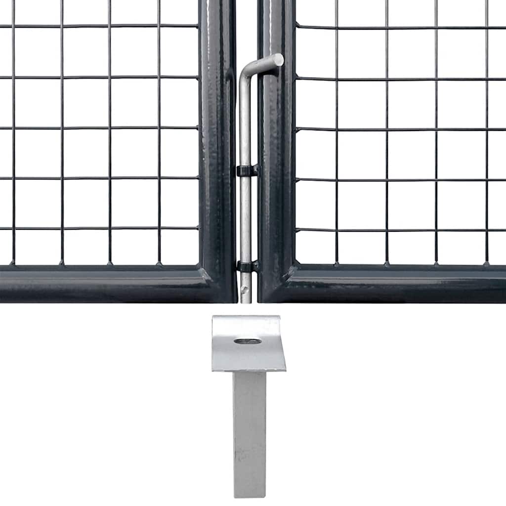 Mesh Garden Gate Anthracite 400x125 cm Galvanised Steel