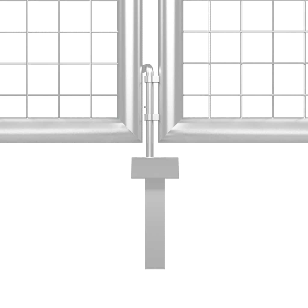 Mesh Garden Gate Silver 350x125 cm Galvanised Steel