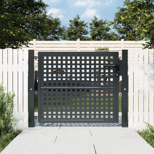 vidaXL Garden Gate Anthracite 105x125 cm Steel