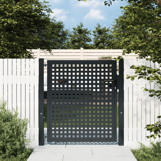 vidaXL Garden Gate Anthracite 105x150 cm Steel