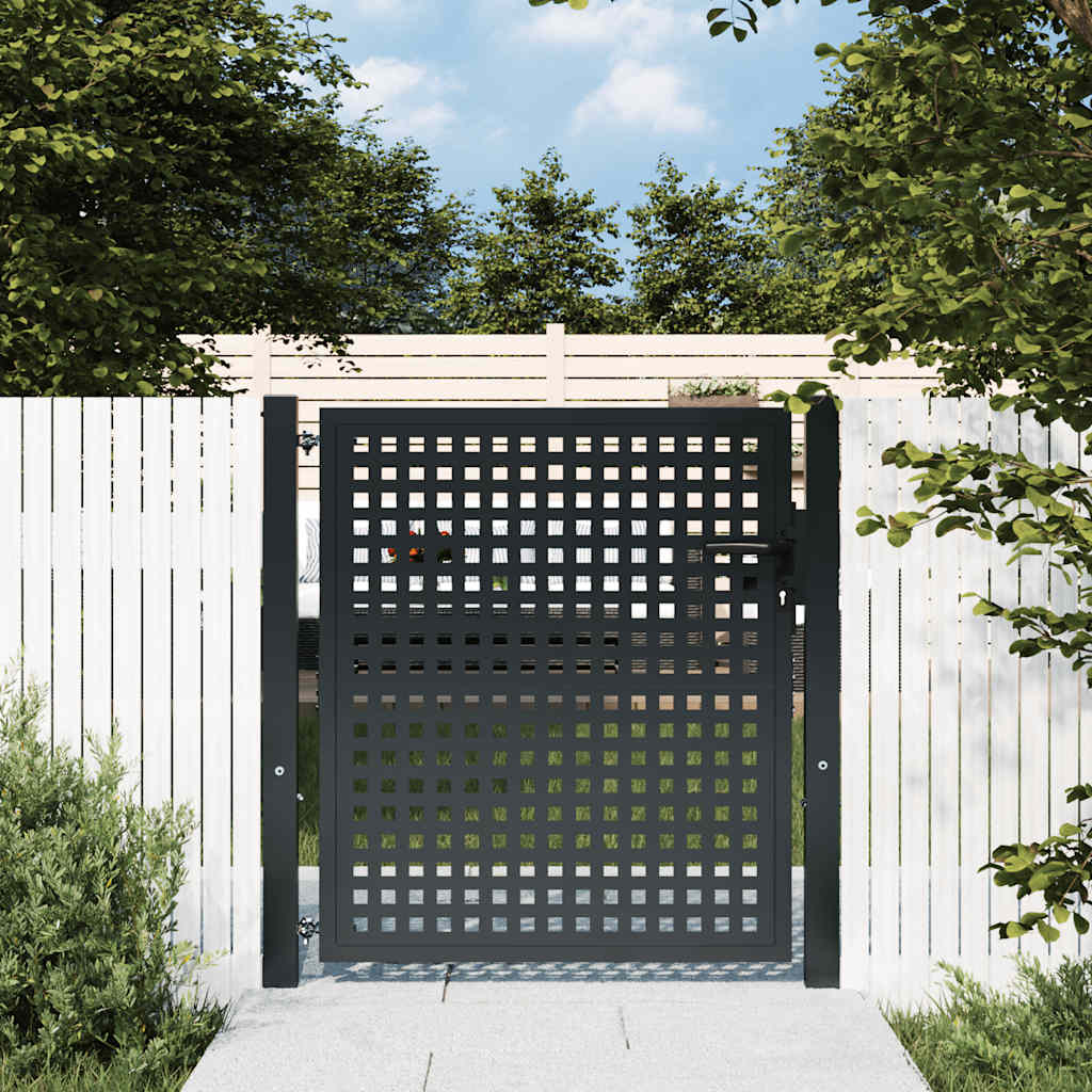 Garden Gate Anthracite 100x100 cm Steel