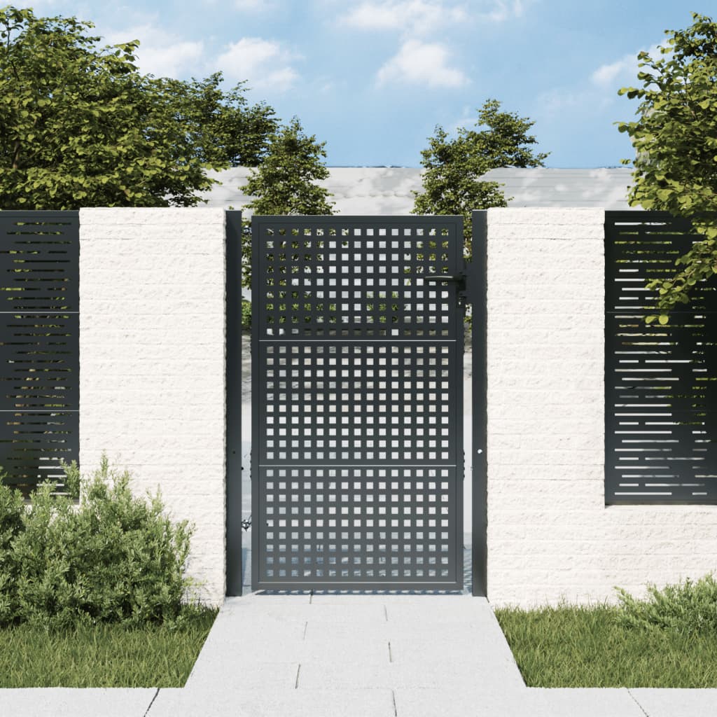 vidaXL Garden Gate Anthracite 105x175 cm Steel