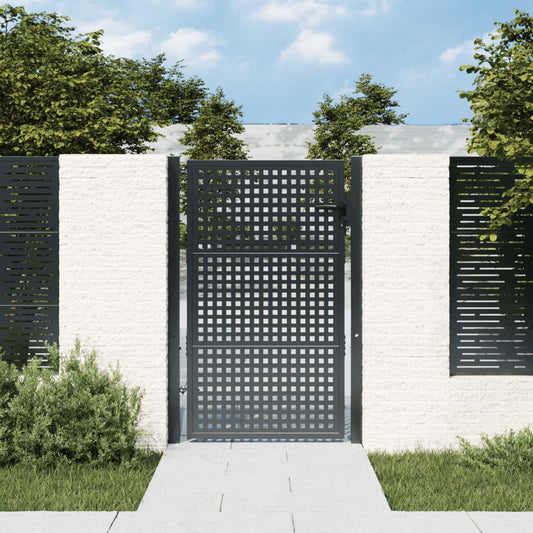 vidaXL Garden Gate Anthracite 105x175 cm Steel