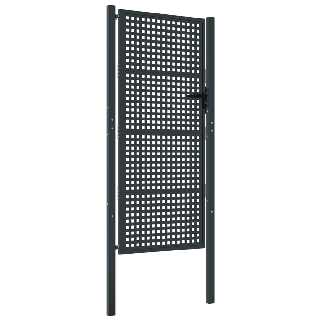 vidaXL Garden Gate Anthracite 105x250 cm Steel