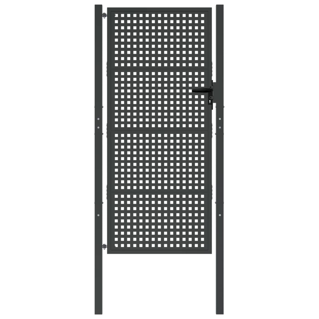 vidaXL Garden Gate Anthracite 105x250 cm Steel