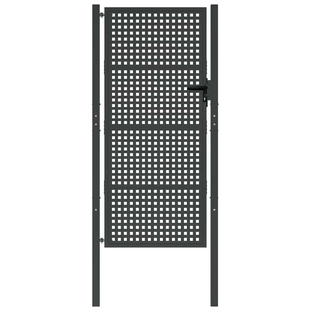 Garden Gate Anthracite 100x200 cm Steel