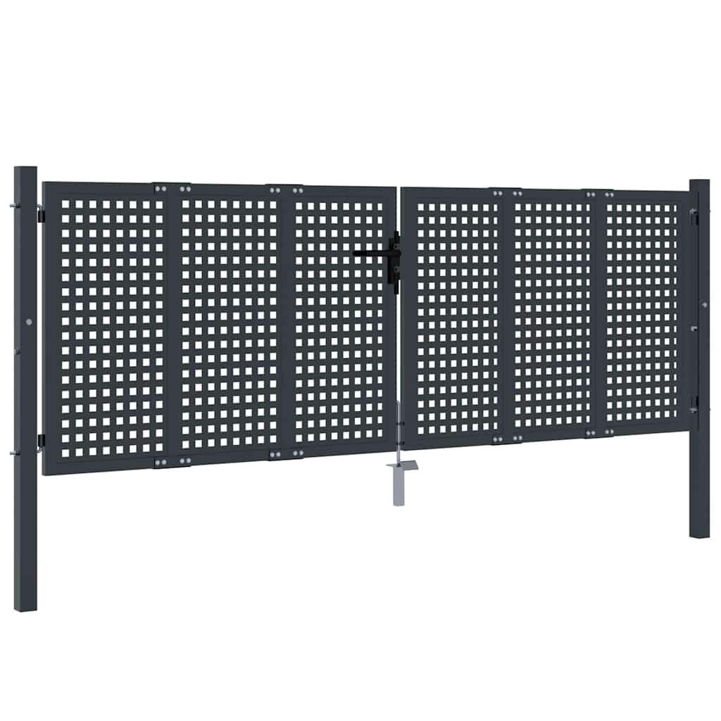 Garden Gate Anthracite 300x75 cm Steel