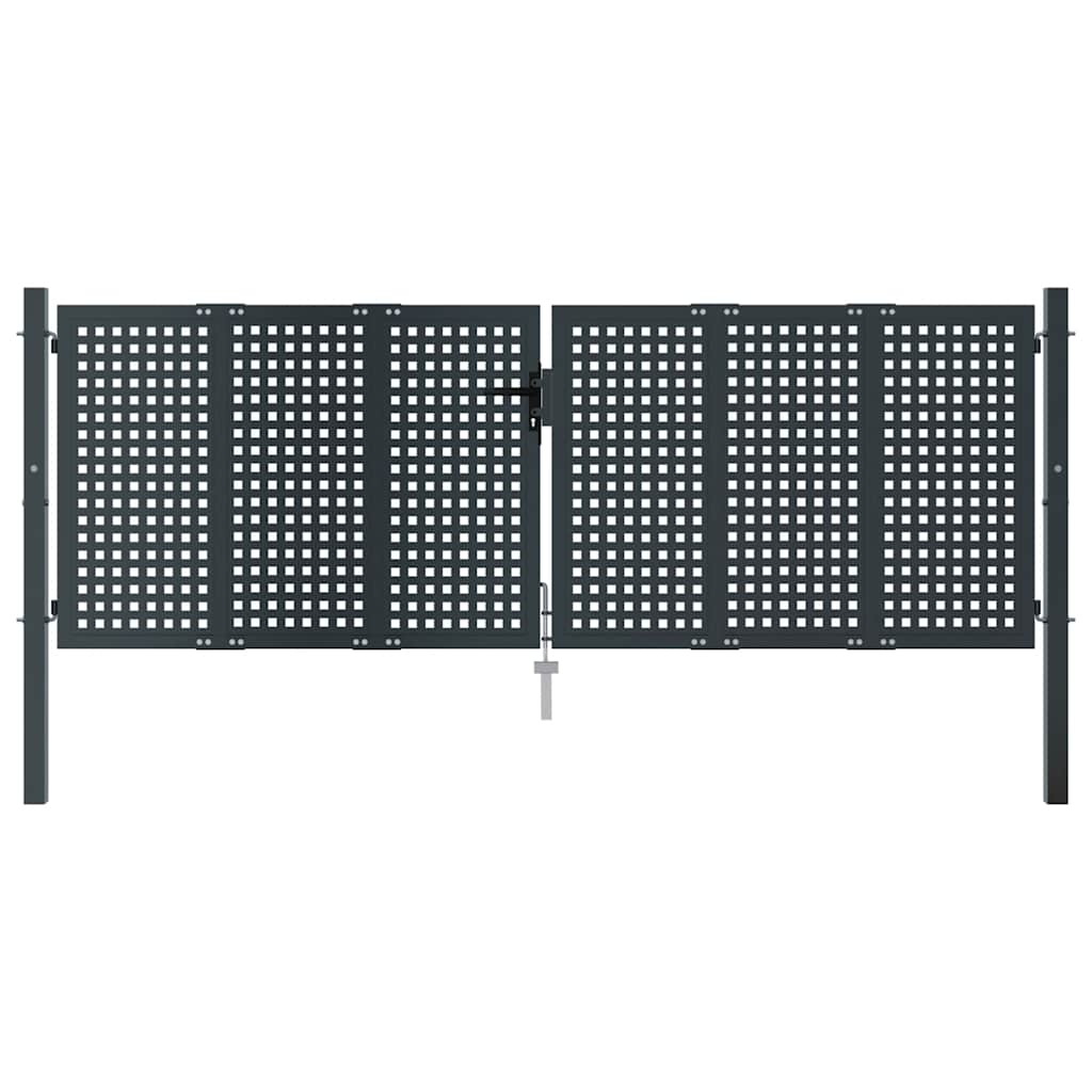 Garden Gate Anthracite 300x75 cm Steel