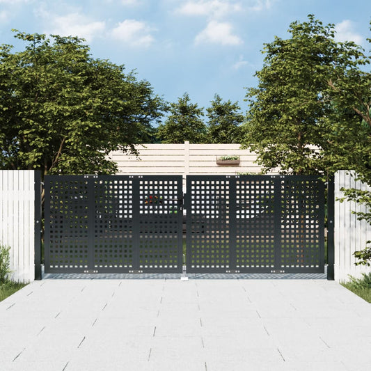 vidaXL Garden Gate Anthracite 300x125 cm Steel