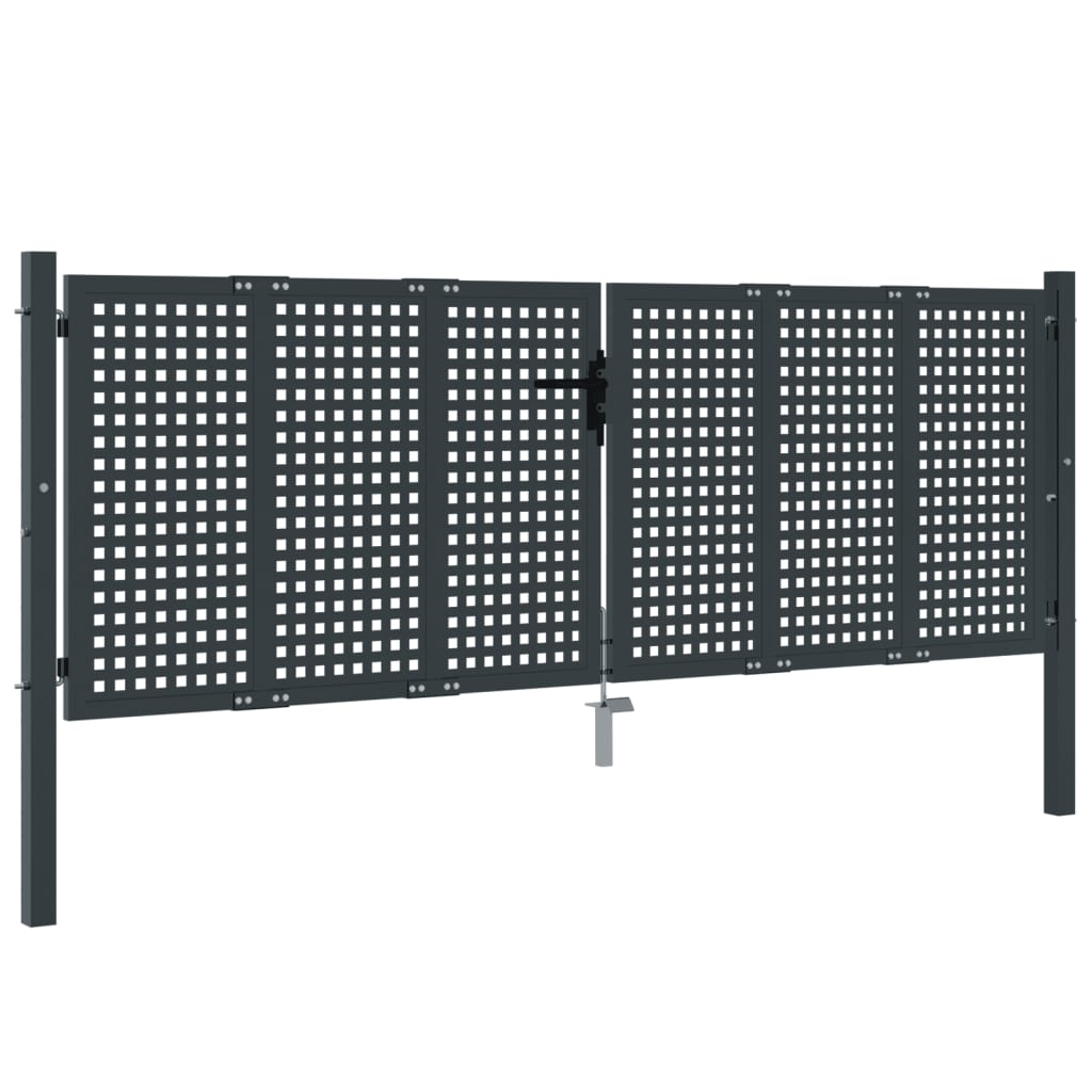 vidaXL Garden Gate Anthracite 300x150 cm Steel