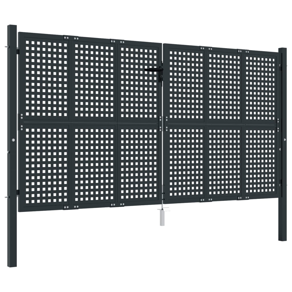 vidaXL Garden Gate Anthracite 300x175 cm Steel