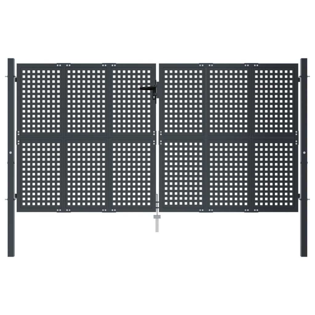 vidaXL Garden Gate Anthracite 300x200 cm Steel