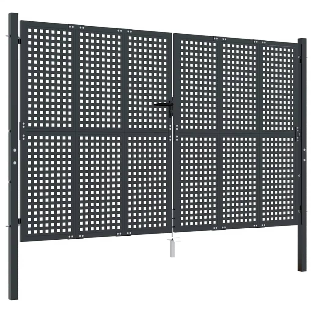 Garden Gate Anthracite 300x200 cm Steel