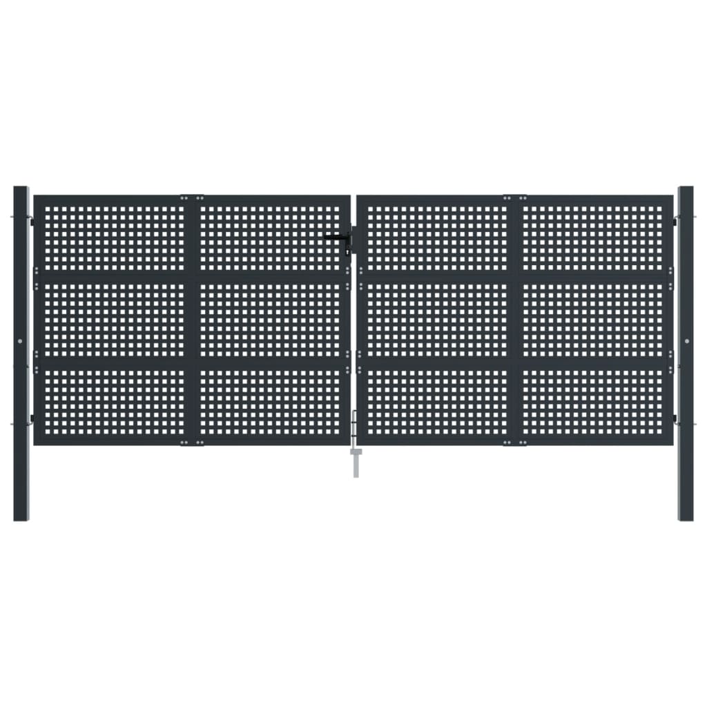 vidaXL Garden Gate Anthracite 400x175 cm Steel