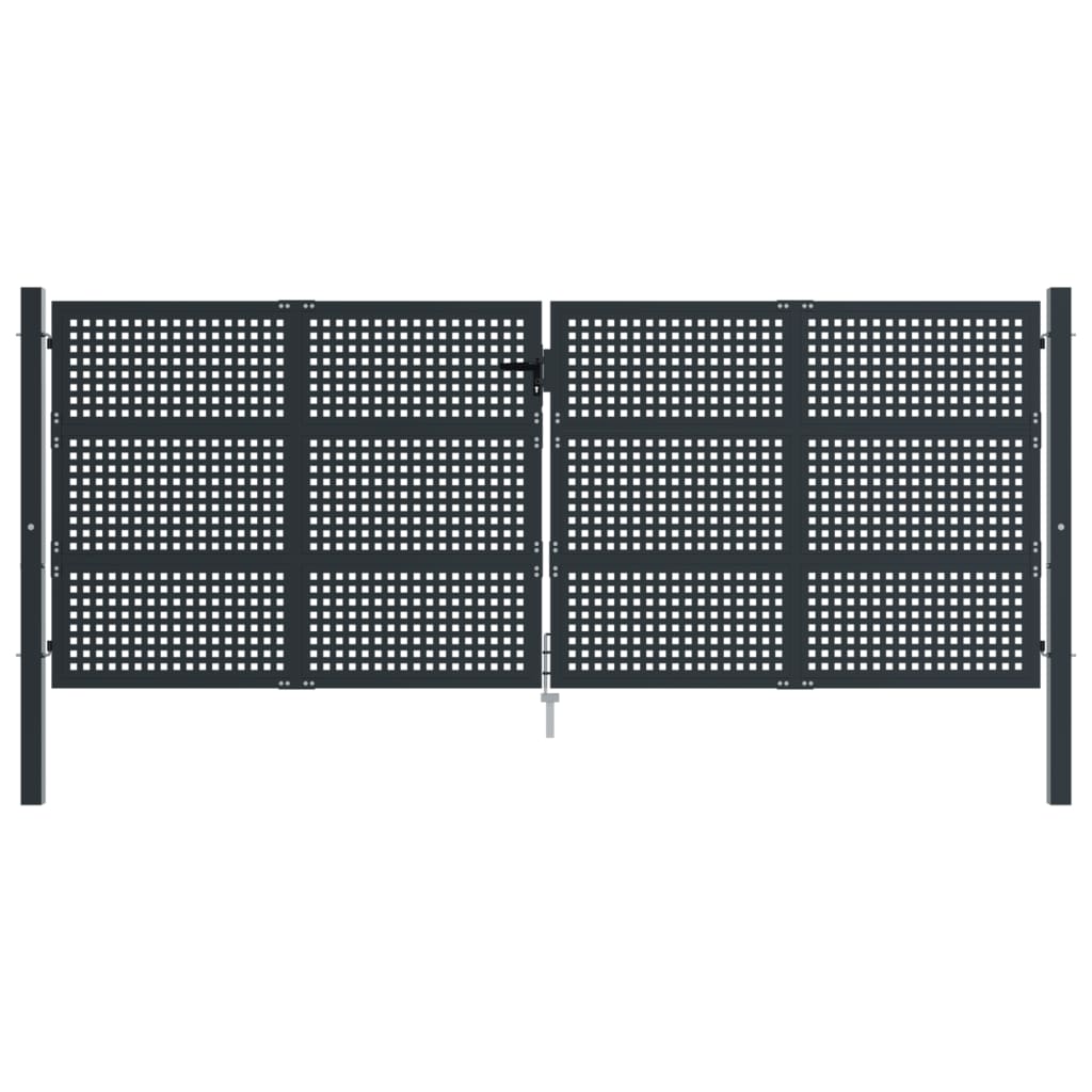 vidaXL Garden Gate Anthracite 400x200 cm Steel