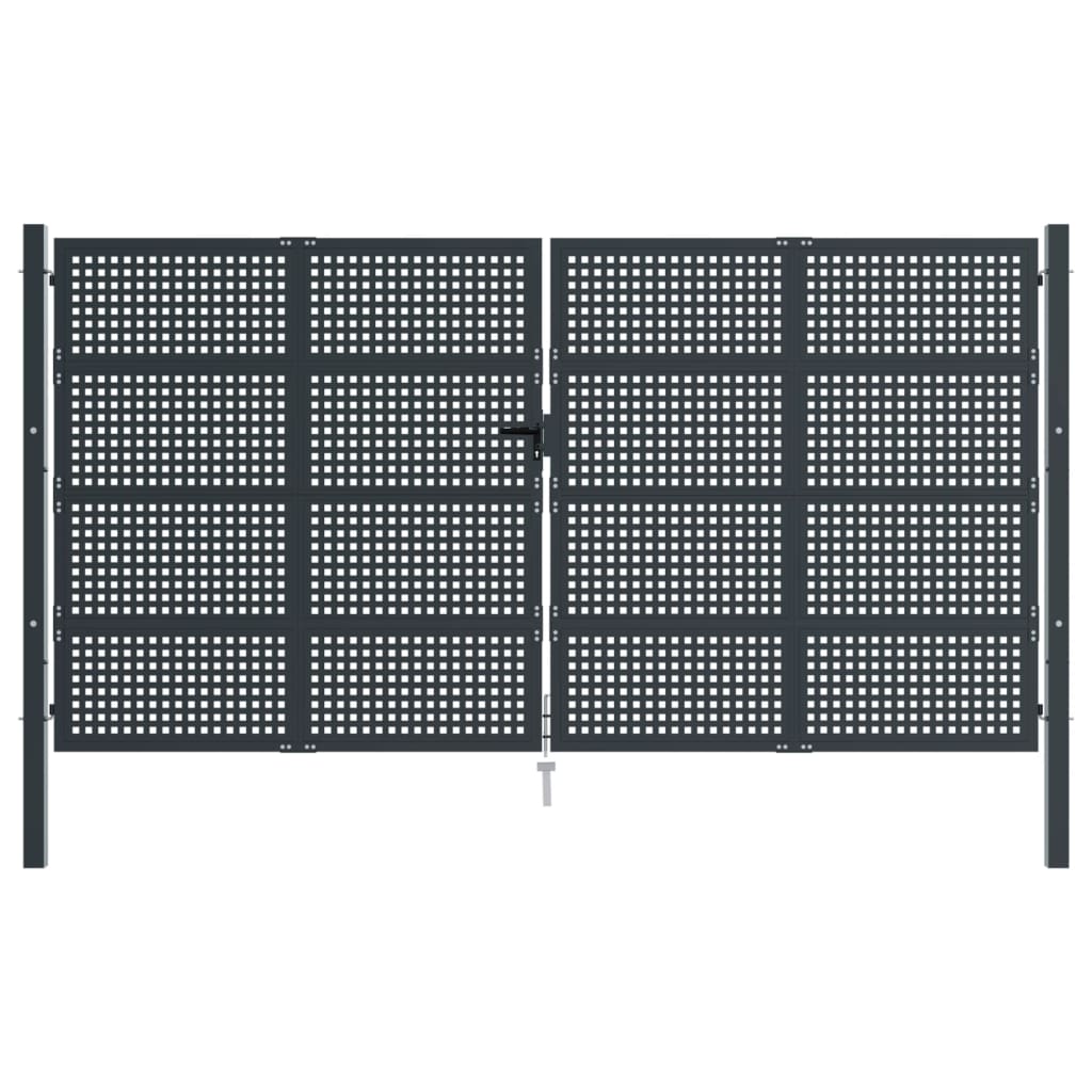 vidaXL Garden Gate Anthracite 400x225 cm Steel