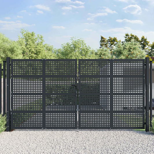 vidaXL Garden Gate Anthracite 400x225 cm Steel