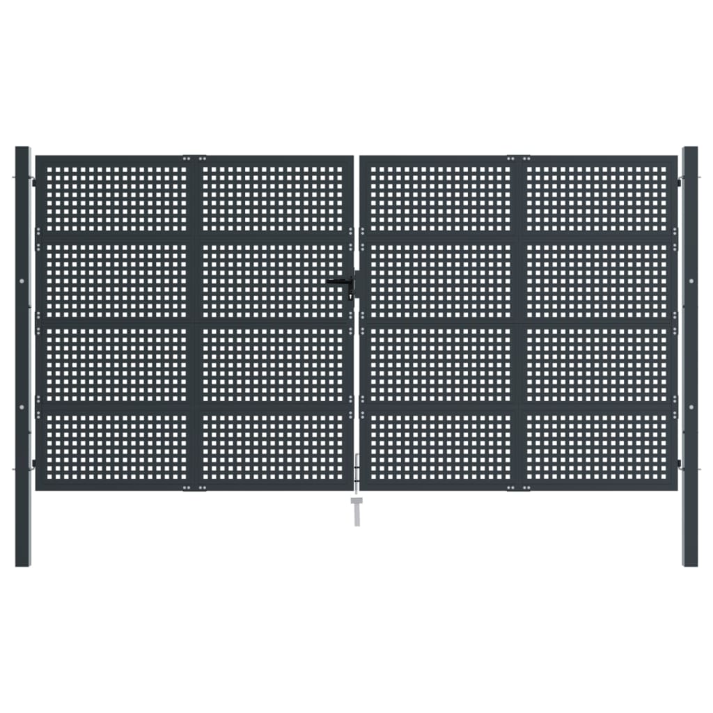 vidaXL Garden Gate Anthracite 400x250 cm Steel