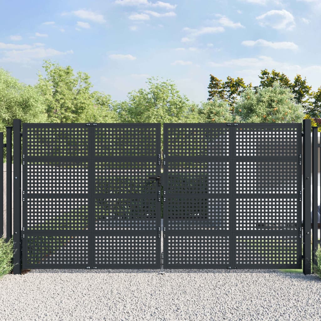 vidaXL Garden Gate Anthracite 400x250 cm Steel