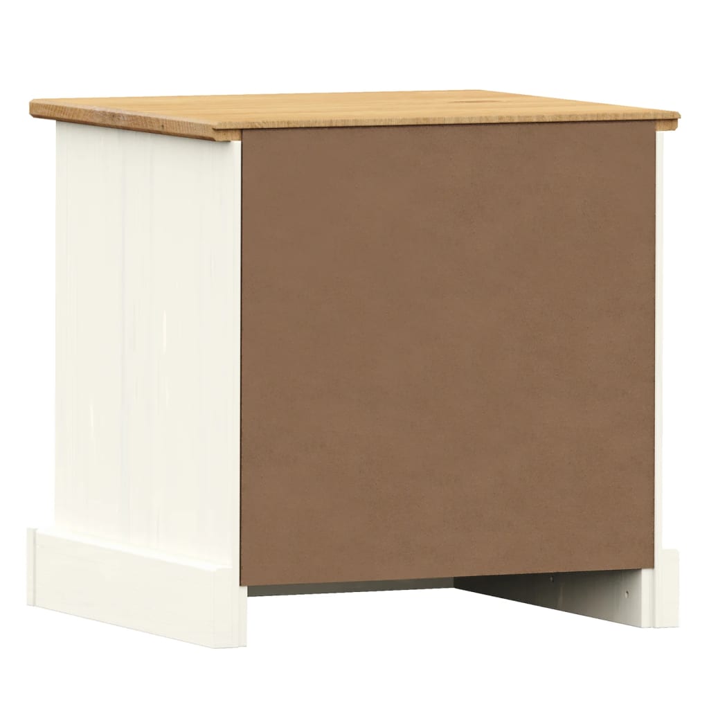 Bedside Cabinet "VIGO" White 42x35x42 cm Solid Wood Pine