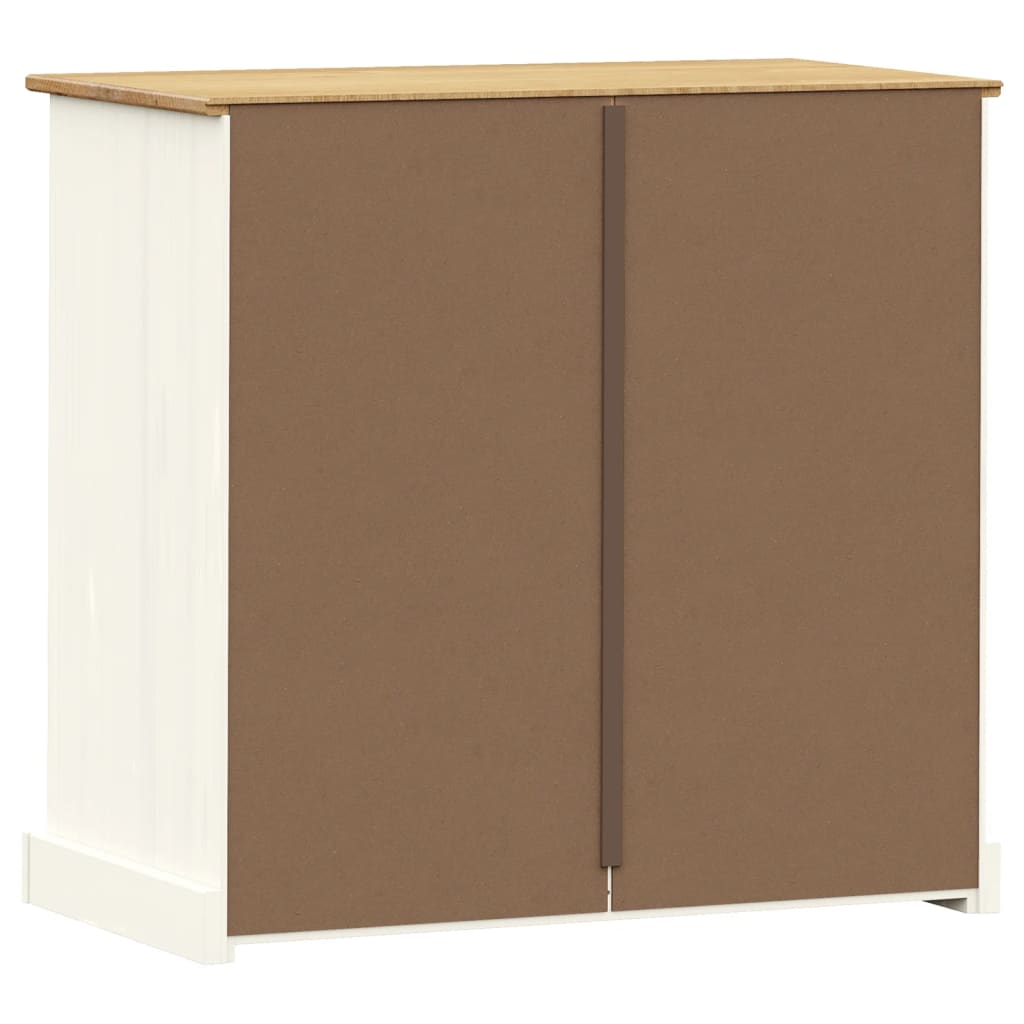 Chest of Drawers VIGO White 80x40x76 cm Solid Wood Pine
