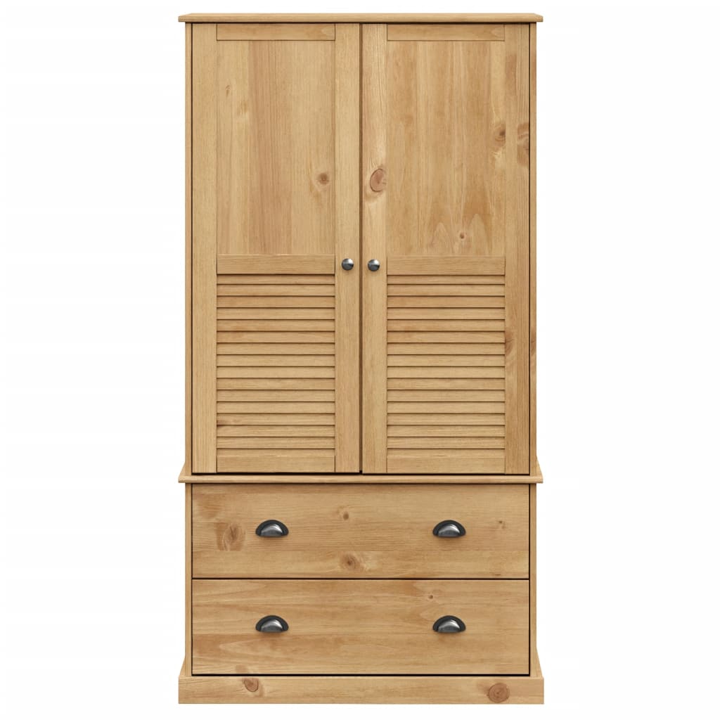 vidaXL Wardrobe VIGO 90x55x176 cm Solid Wood Pine