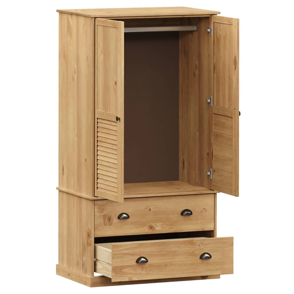 vidaXL Wardrobe VIGO 90x55x176 cm Solid Wood Pine