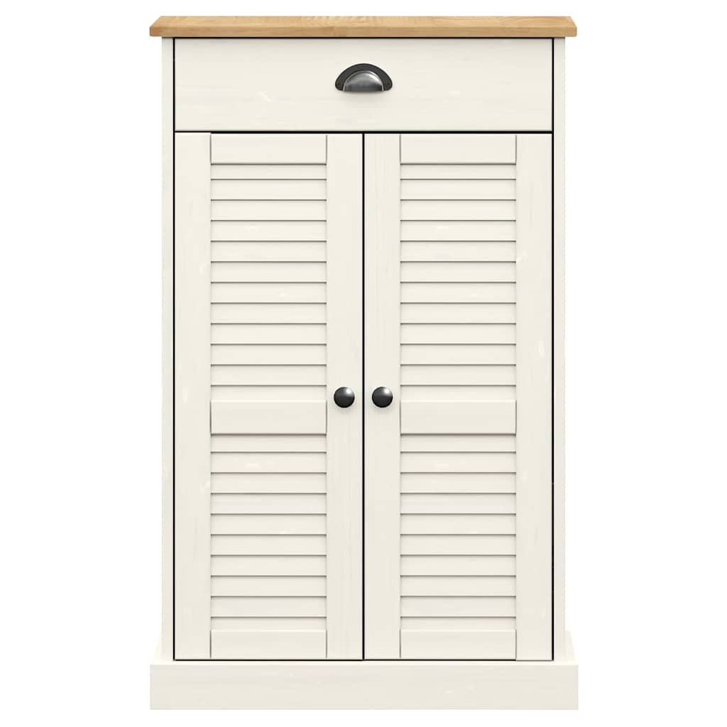 Shoe Cabinet VIGO White 60x35x96 cm Solid Wood Pine