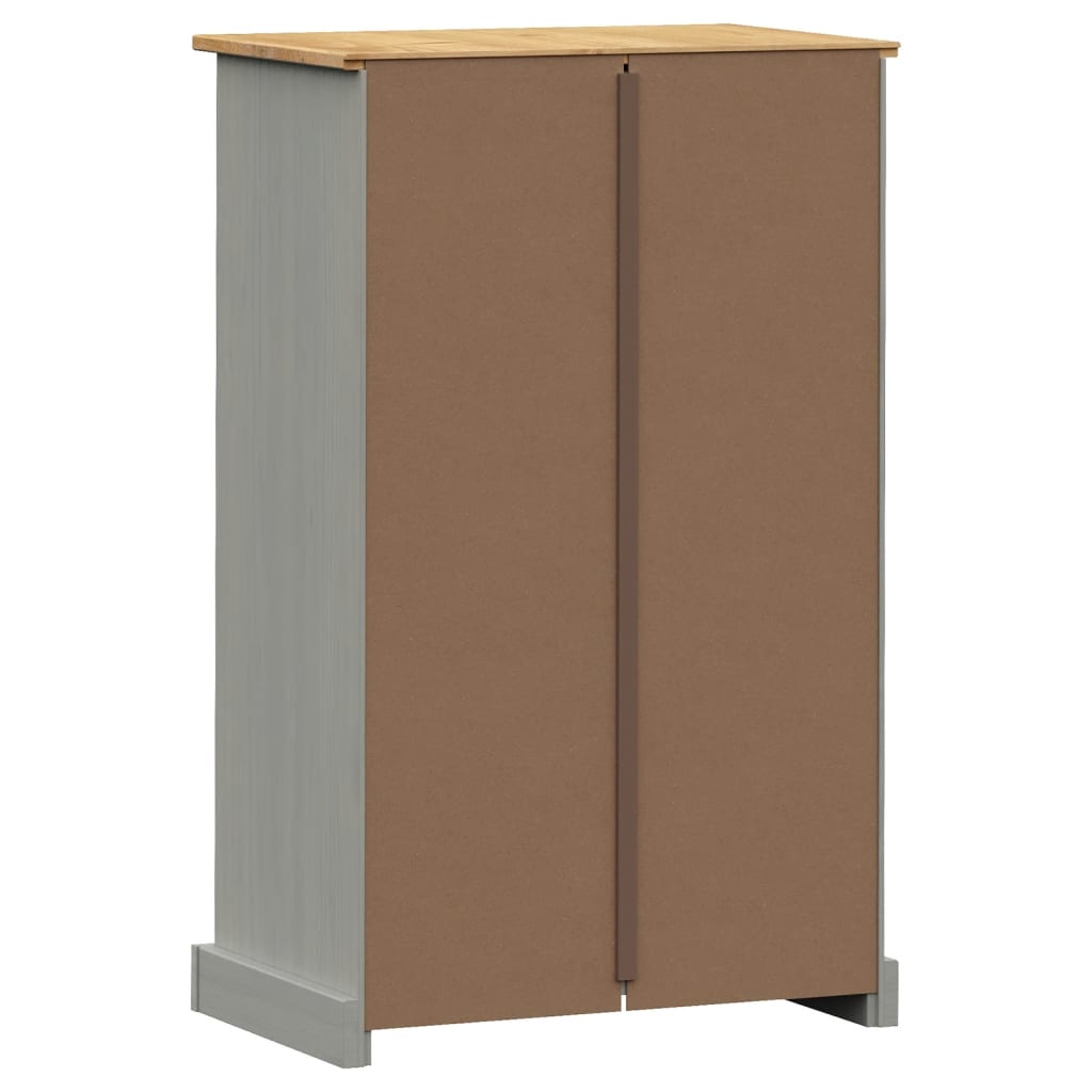Shoe Cabinet "VIGO" Grey 60x35x96 cm Solid Wood Pine