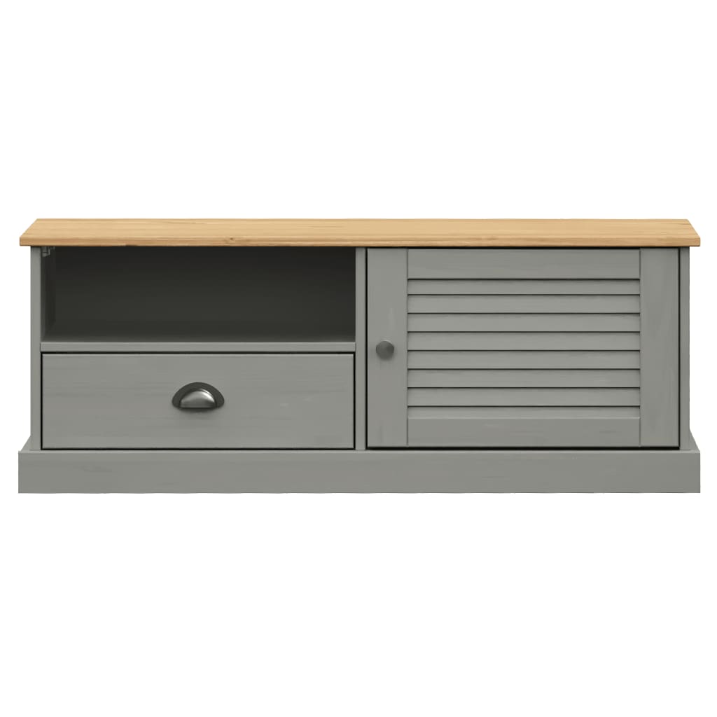 TV Cabinet "VIGO" Grey 106x40x40 cm Solid Wood Pine