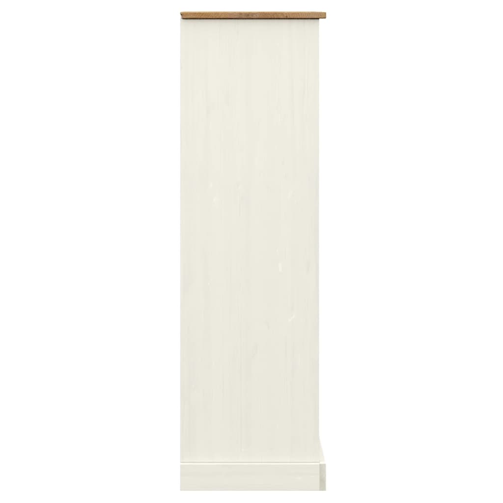Bookcase VIGO White 90x35x114.5 cm Solid Wood Pine