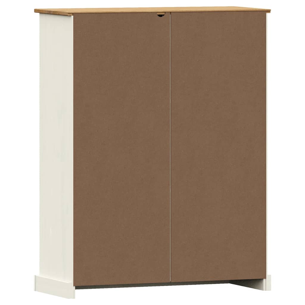 Bookcase VIGO White 90x35x114.5 cm Solid Wood Pine