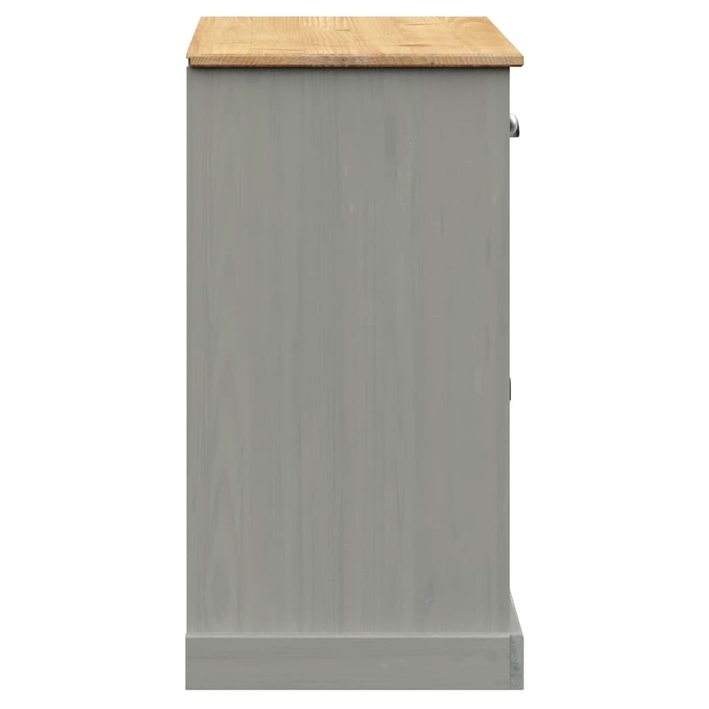 Sideboard with Drawers VIGO 113x40x75 cm Grey Solid Wood Pine