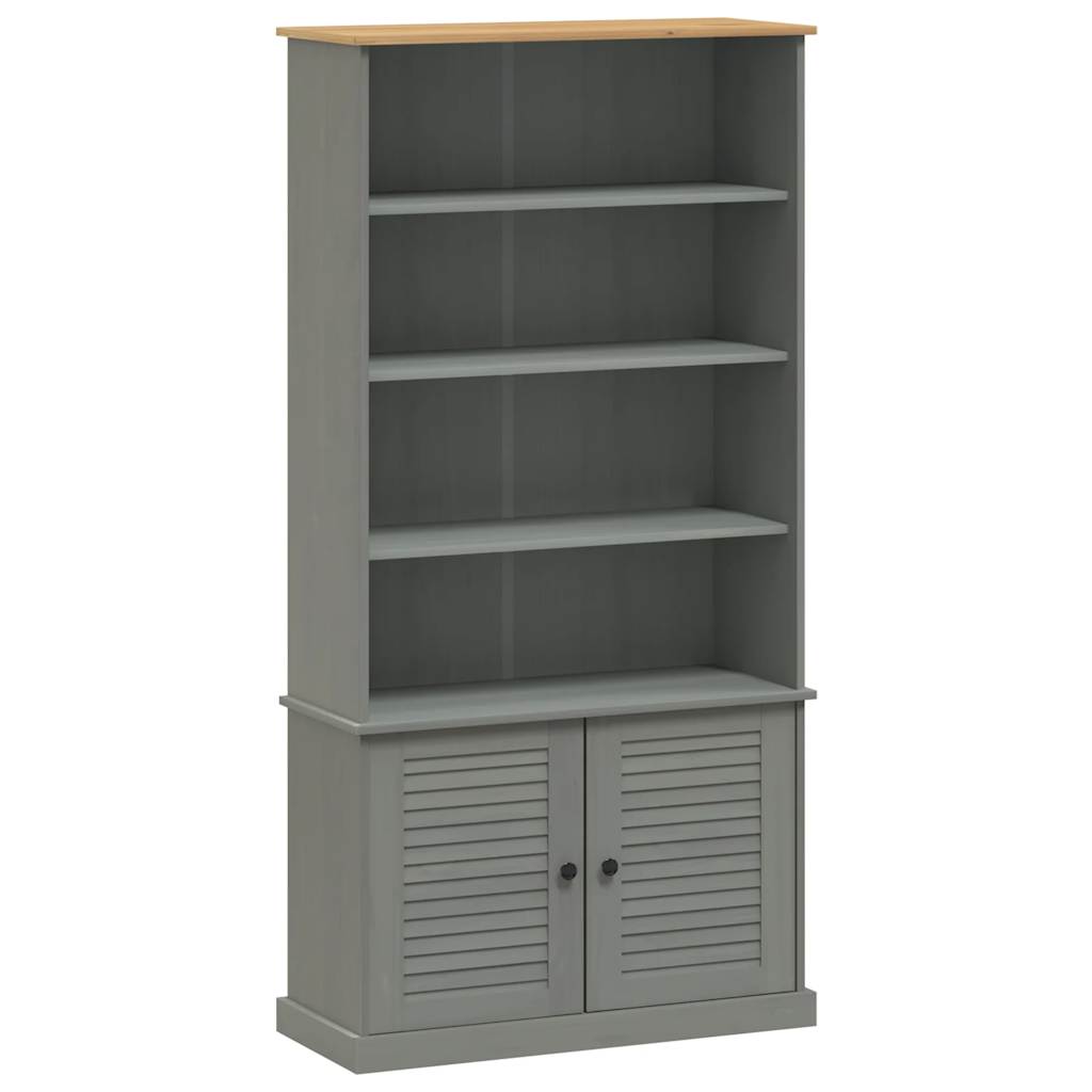 Bookcase VIGO Grey 85x35x170 cm Solid Wood Pine