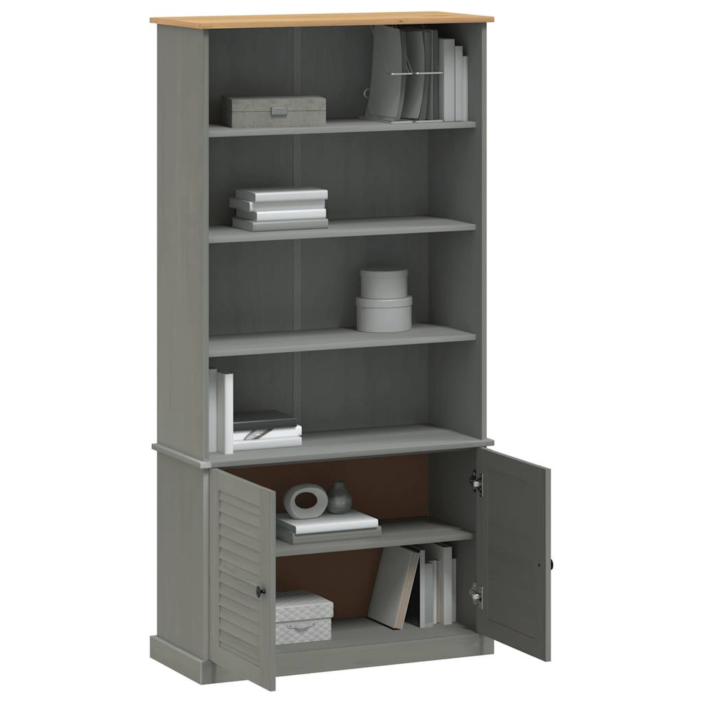 Bookcase VIGO Grey 85x35x170 cm Solid Wood Pine
