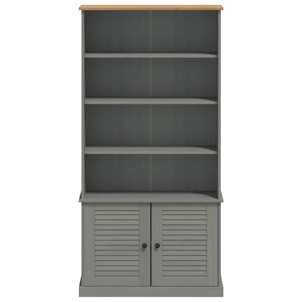 Bookcase VIGO Grey 85x35x170 cm Solid Wood Pine