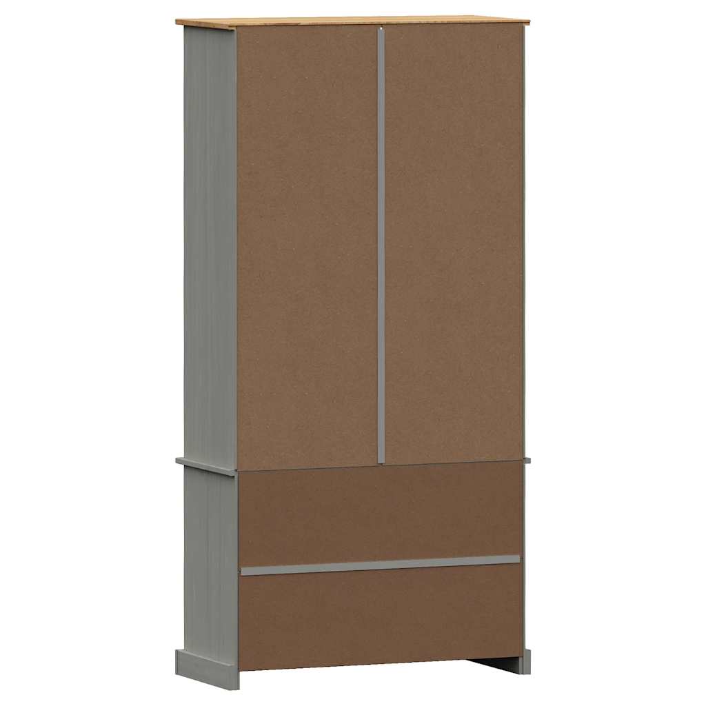 Bookcase VIGO Grey 85x35x170 cm Solid Wood Pine