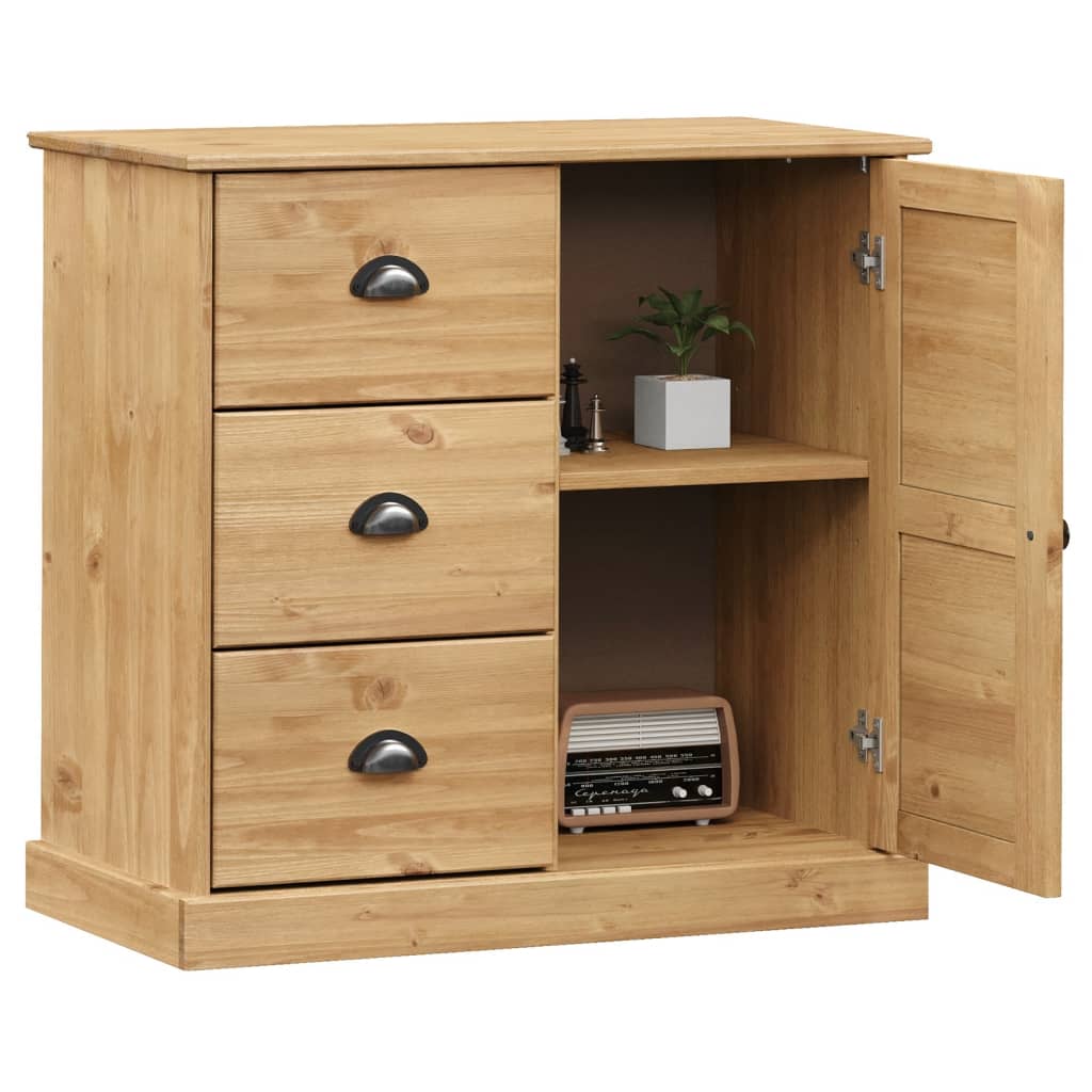 vidaXL Sideboard with Drawers VIGO 78x40x75 cm Solid Wood Pine