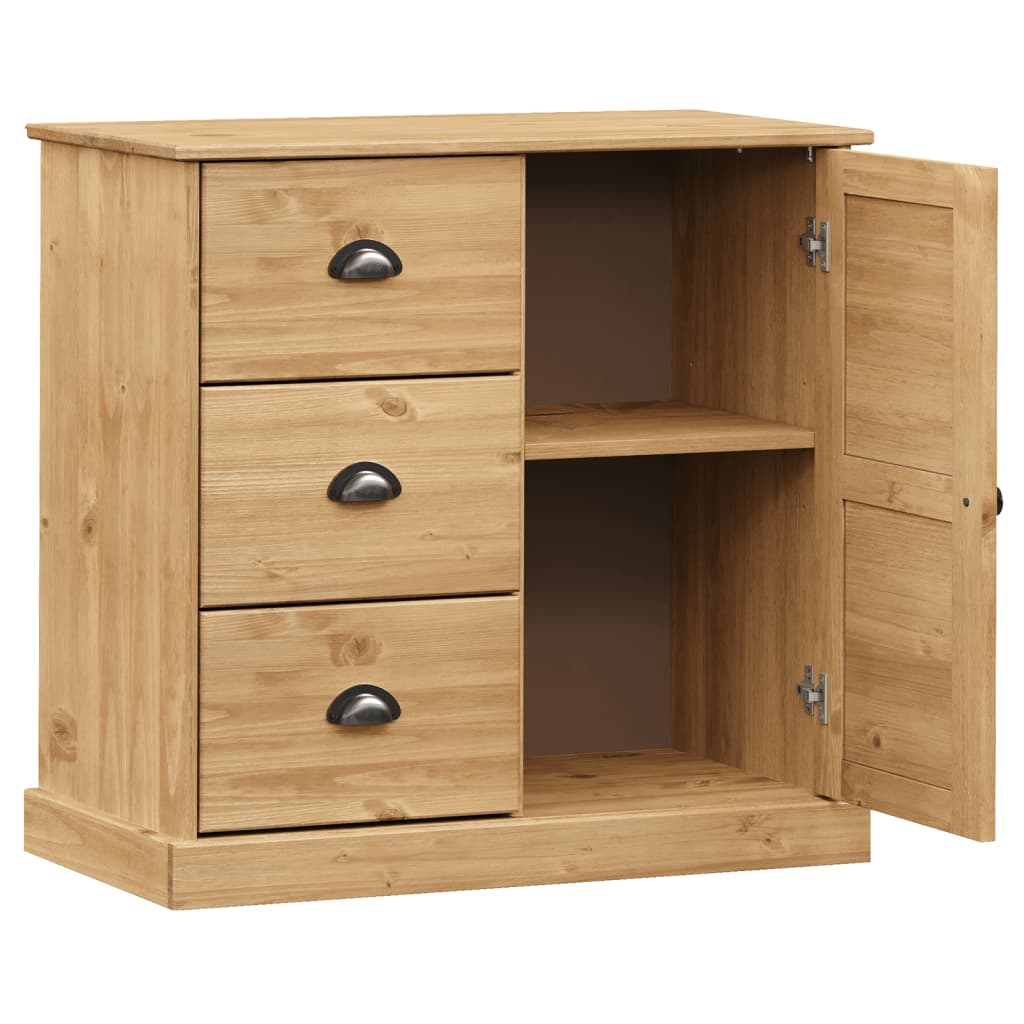 vidaXL Sideboard with Drawers VIGO 78x40x75 cm Solid Wood Pine