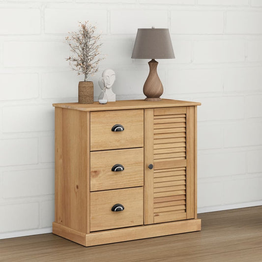 vidaXL Sideboard with Drawers VIGO 78x40x75 cm Solid Wood Pine