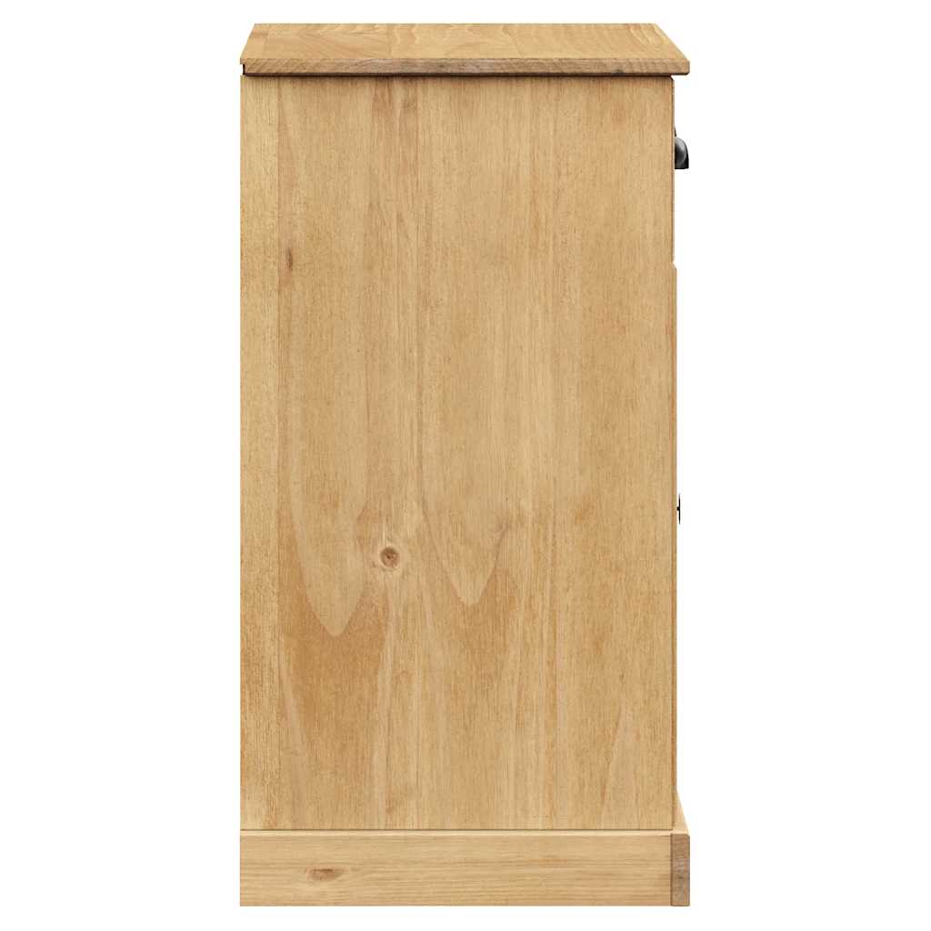 Sideboard | Honey | Solid pine wood, engineered wood, metal | Compact