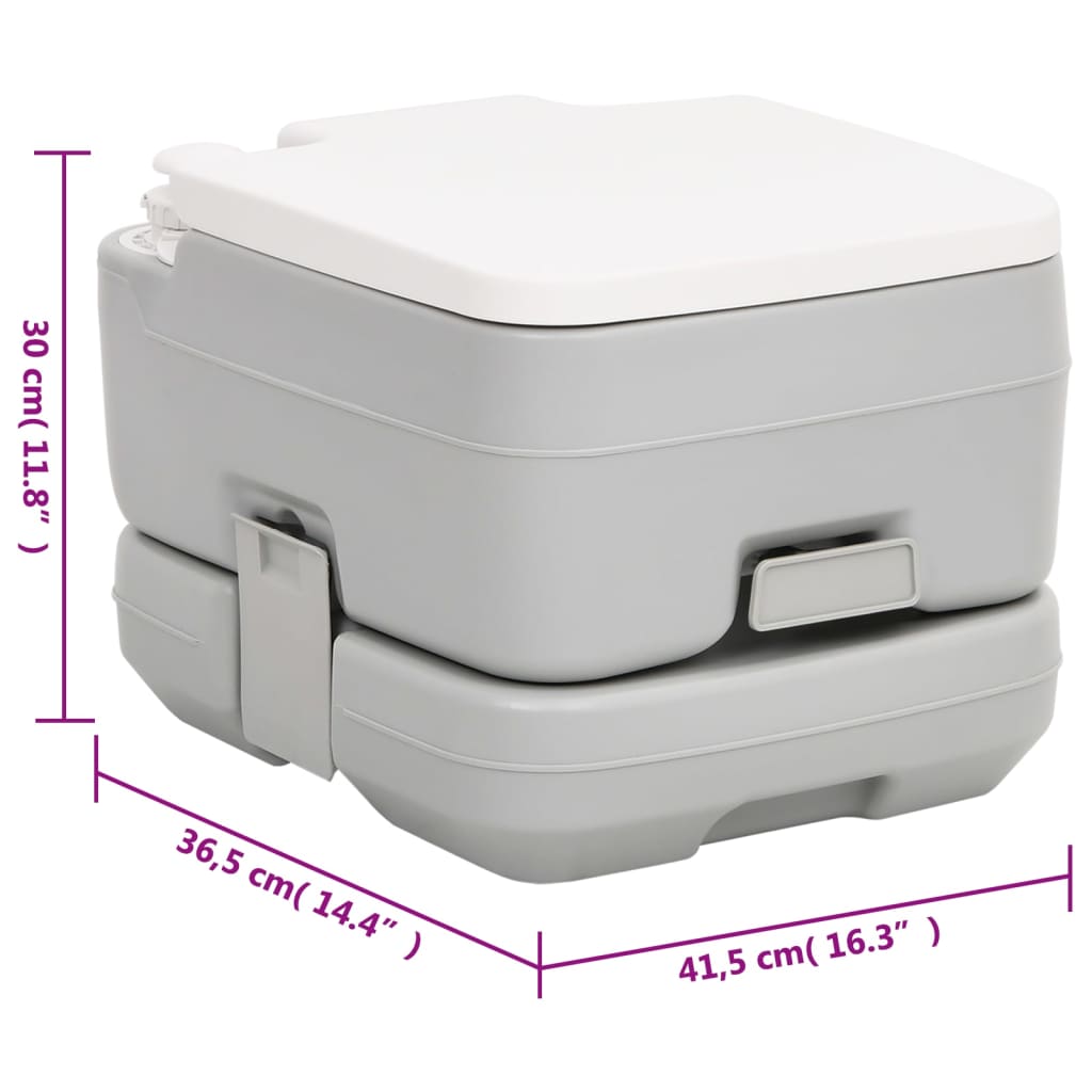 vidaXL Portable Camping Toilet and Water Tank Set