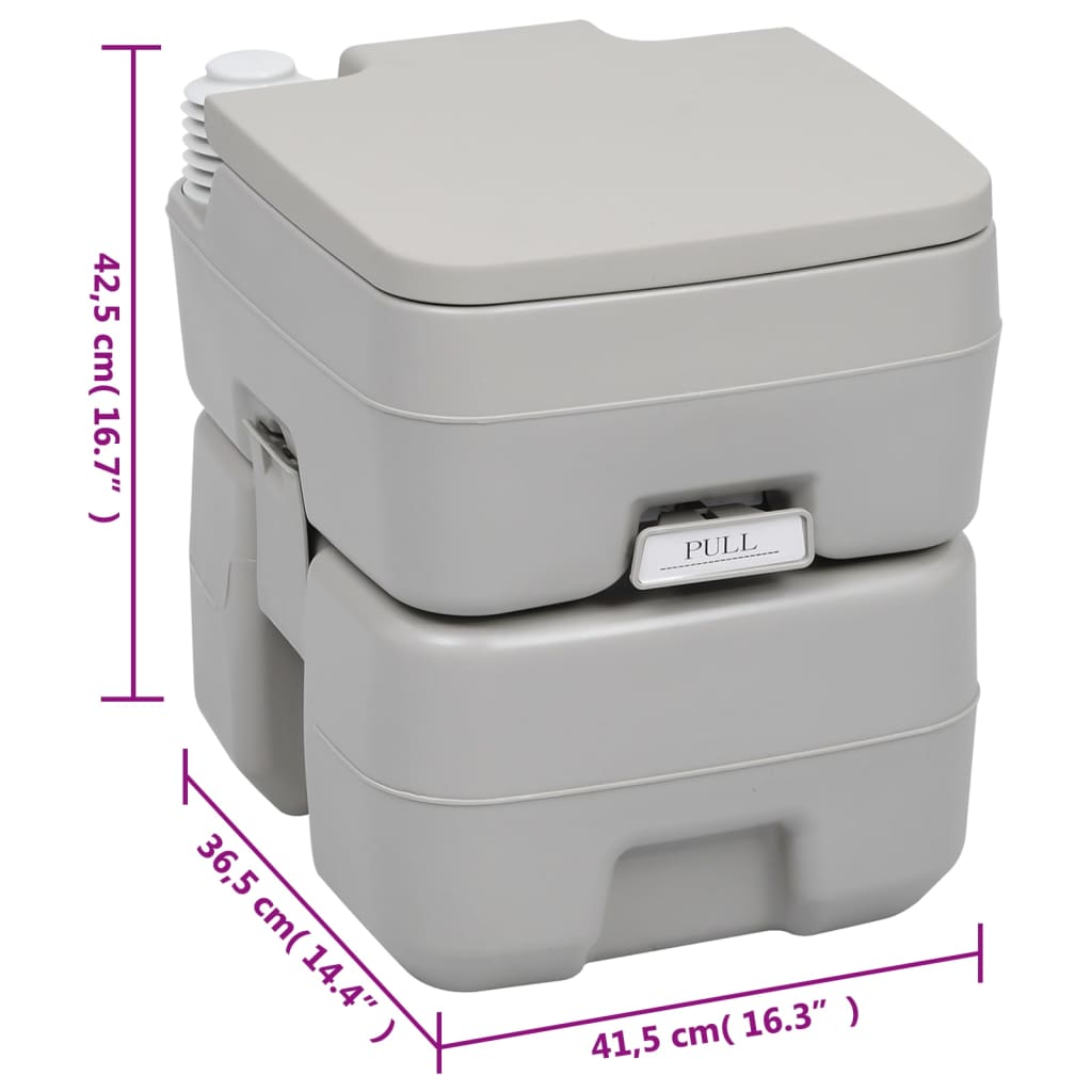 vidaXL Portable Camping Toilet and Water Tank Set