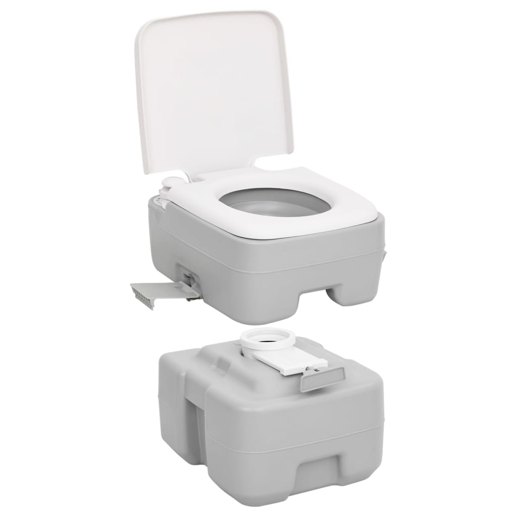 vidaXL Portable Camping Toilet and Handwash Stand Set