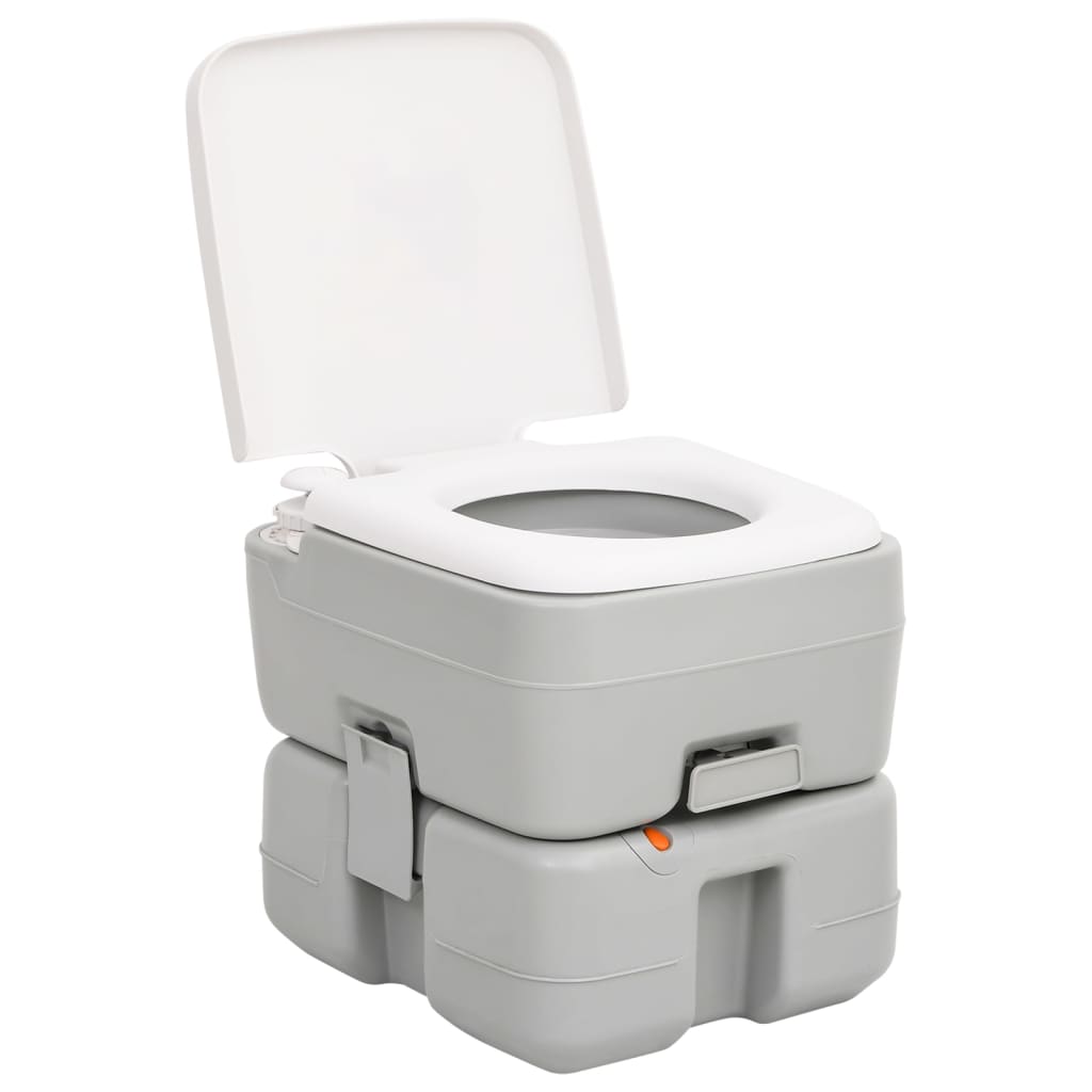 vidaXL Portable Camping Toilet and Handwash Stand Set